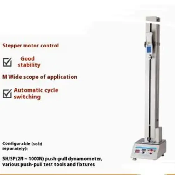 SJS-1KVL Electric Vertical Stepping Force Meter Machine 220V Push-Pull Application for Textiles 1-Year