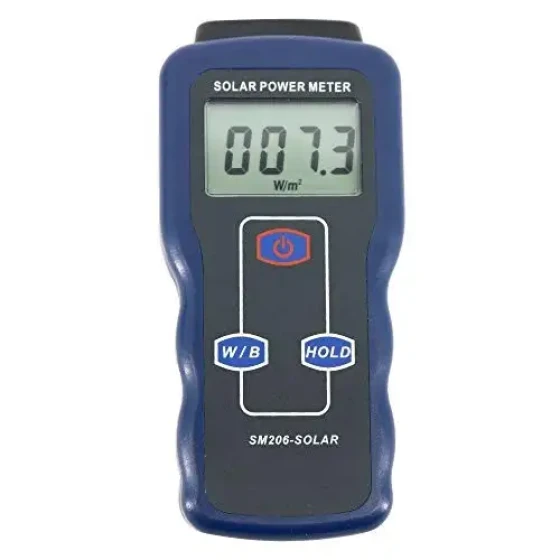 Sensor Instrument Solar Power Meter Light Meter Data Hold And Peak Hold for Solar Radiation Tester SM206 Glass Light Intensity Electronic Testing Equipment-1600145512