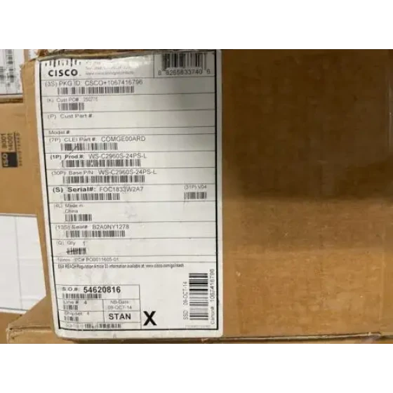 Cisco Catalyst Ws-C2960S-24Ps-L 24Port Gigabit Ethernet Switch