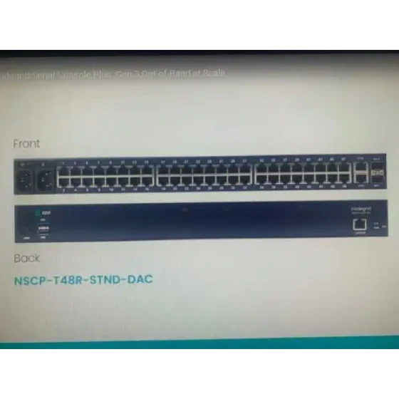 Zpe Nodegrid Serial Console Plus Nscp-T48R-Stnd-Dac 48-Port Dual Ac