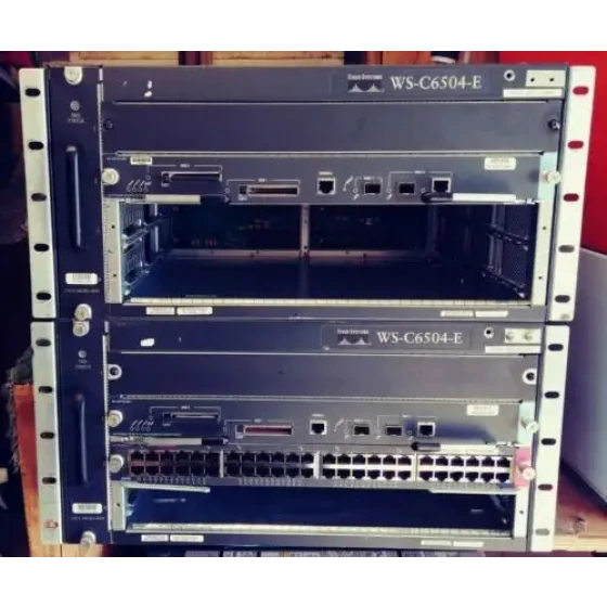 Lote De 2 Cisco 6504-E Chasis De 4 Ranuras Ws-C6504-E W/ Dual Ac & Ws-Sup720