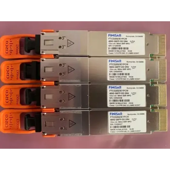 1 Pcs Cisco Finisar 400G Qsfp-Dd Dr4 500M Smf Mpo Optical Transceiver Ftcd2523E