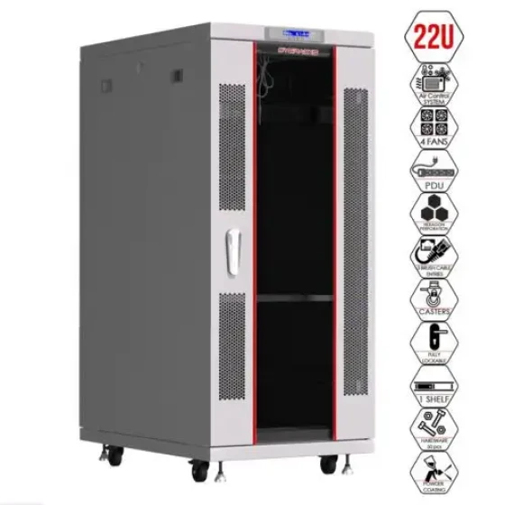22U Server Rack Network Data It Cabinet Heavy Duty Enclosure (24"X35"X49")