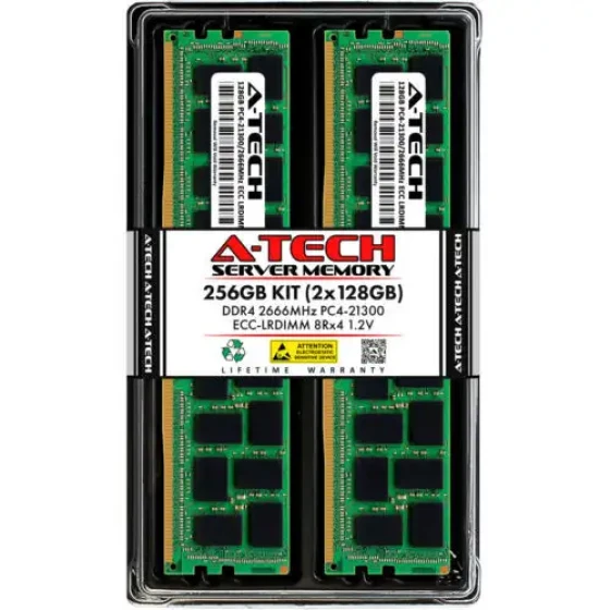 256Gb 2X 128Gb Pc4-2666 Lrdimm Hp Z8 G4 Speicher Ram