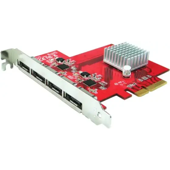 Pex-Sa134 4-Port Esata Iii 6Gbps Pci Express Four Lanes Host Adapter Card - Ahci