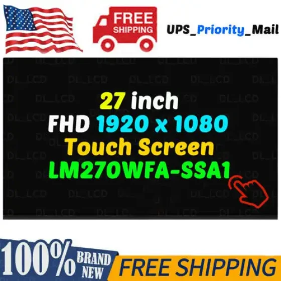 27" For Hp Aio 27-Dp1086Qe Lcd Touchscreen Display Panel 1920√ó1080 Lm270Wfa-Ssa1