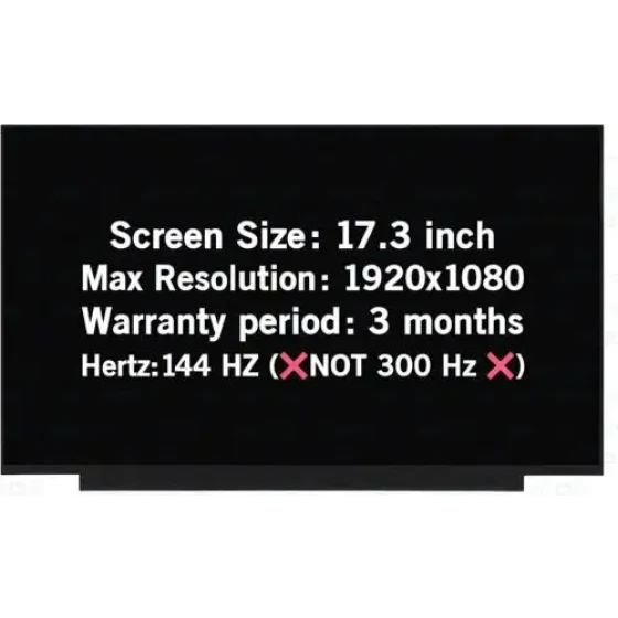 17.3 For Acer Predator Helios 300 Ph317-53-710Z Lcd Screen Fhd 1920X1080 Display