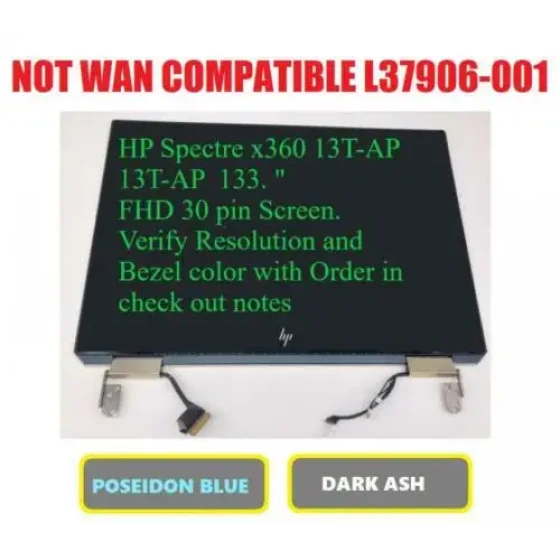 L37646-001 Lcd Display Full Assembly Replacement Hp Spectre X360 13-Ap 13T-Ap