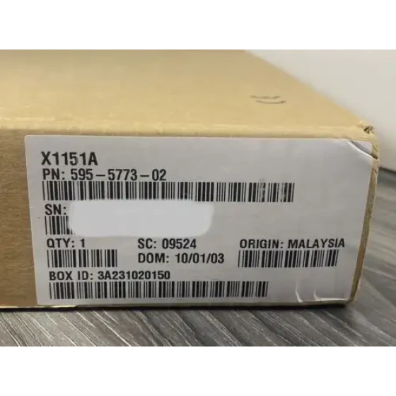 Sellado Sun Microsystems X1151A Pn: 595-5773-02 Red de fibra Ethernet Gigaswift