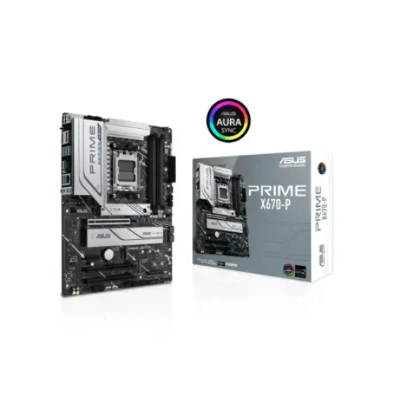 Asus Prime X670-P Socket Am5 (Lga 1718) Ryzen 7000 Atx Motherboard (Ddr5 3Xm.2