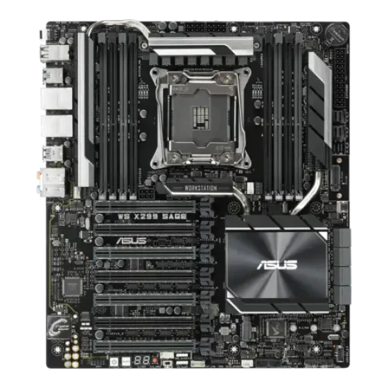 Asus Ws X299 Sage Scheda madre Intel X299 Lga 2066 Ddr4 M.2 Core Ceb Usb 3.2 Rj45