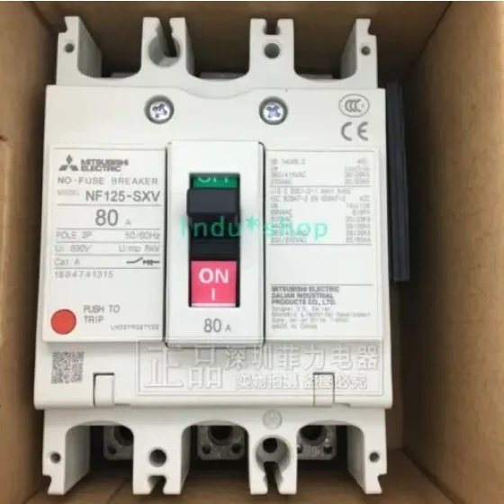 Interruptor automático de caja moldeada Nf125-Sxv 3P 80A-