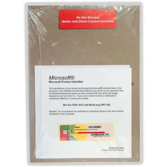 Dell Microsoft Win Svr 2012 Datacenter Rok 2Cpu Ml 5C9Vp Media E Chiave Di Prodotto