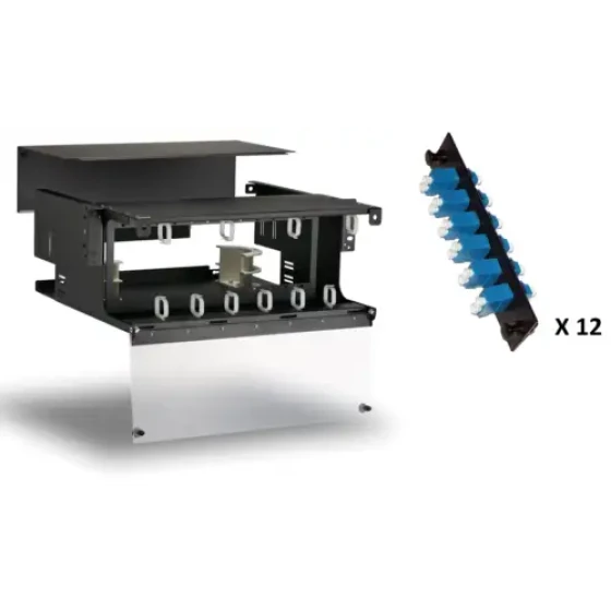 Fiber Optic Rack Mount 4 Ru Lcupc Smf 144 Port Fdp Patch Panel