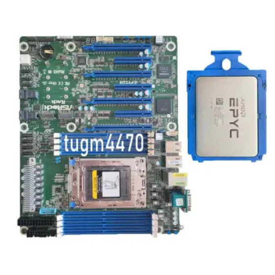 Carte mère Amd Epyc 7551P+Asrock Epycd8 7 Pcie Dual M2 Ssd