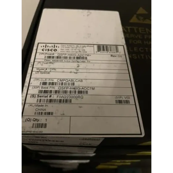 Cisco Qsfp-H40G-Aoc7M