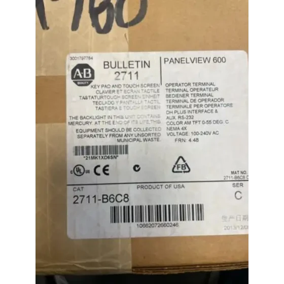 Nuovo interruttore a membrana sigillato in fabbrica Ab 2711-B6C8 Tastiera Ab Panelview 600