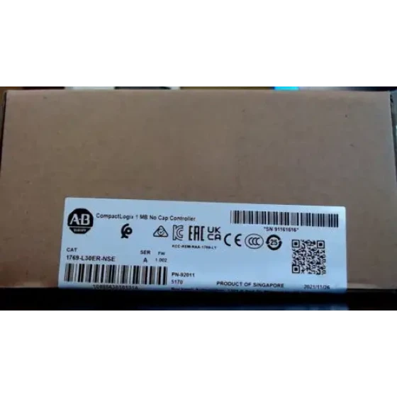 2021 Excedente sellado de fábrica Allen Bradley 1769-L30Er-Nse Ab 1769-L30Er-Nse