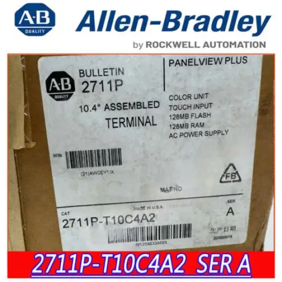 New Allen Bradley 2711P-T10C4A2 Panelview Plus 1000 Touch/Color Terminal