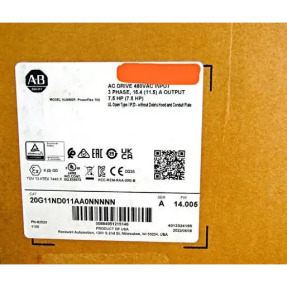 Neu Allen-Bradley 20G11Nd011Aa0Nnnnn Powerflex luftgekühlt 755Ac Antrieb abgedichtet