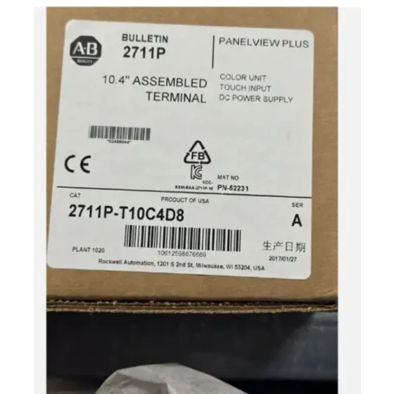 Ab 2711P-T10C4D8 Ser A Panelview Plus Assembeled Terminal Ab 2711P T10C4D8