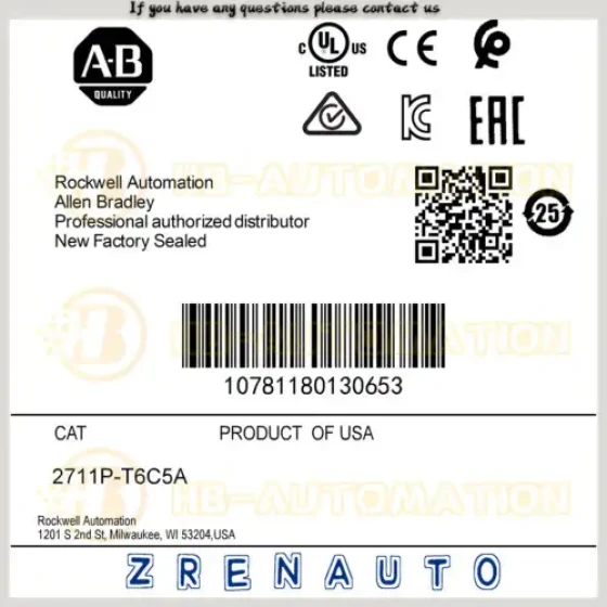 2711P-T6C5A Allen Bradley Panelview Plus Terminal Spotware #Cgpl