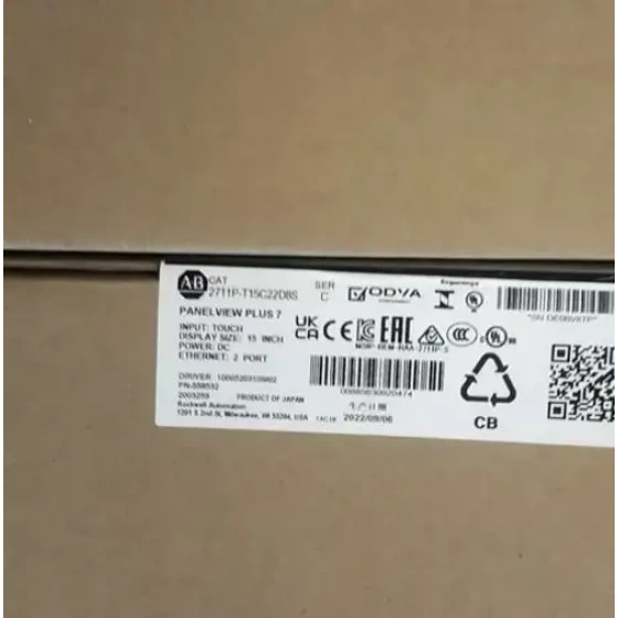 Allen-Bradley 2711P-T15C22D8S Hmi Panelview Plus 7 Pantalla táctil Ab 2711Pt15C22D8S