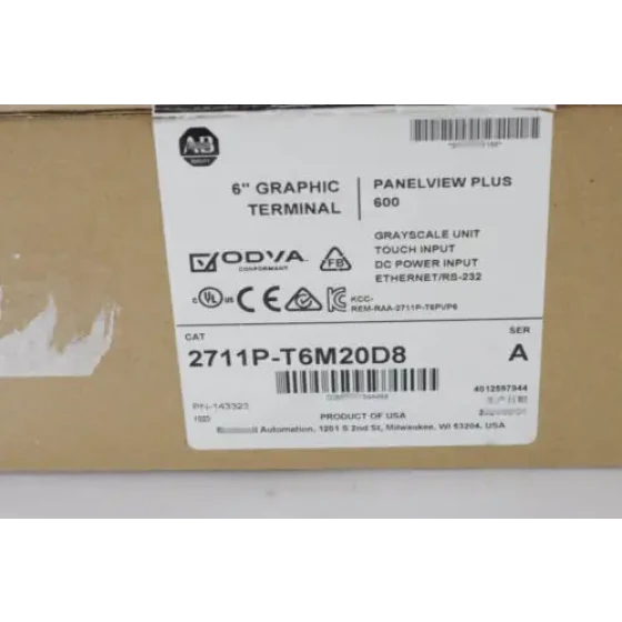 Allen Bradley 2711P-T6M20D8 Ser A Panelview Plus 600 Sellado de fábrica 2711Pt6M20D8