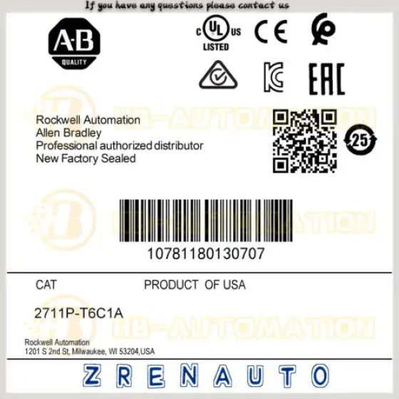 2711P-T6C1A Allen Bradley Panelview Plus Terminal Spotware #Cgpl