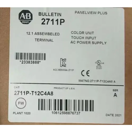 Allen Bradley 2711P-T12C4A8 Film Hmi Panelview Plus 6