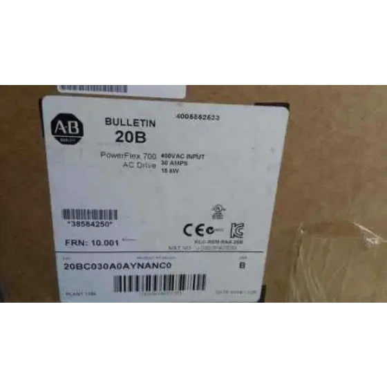Allen Bradley 20Bc030A0Aynanc0 Powerflex 700 Ac Drive 30 A At 15 Kw 20B Sealed
