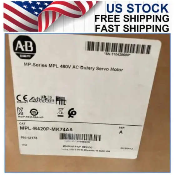 Mpl-B420P-Mk74Aa Allen Bradley Mp-Series Mpl 480V Ac Rotary Servo Motor Us