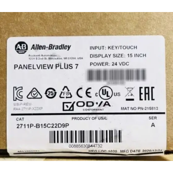 Werkseitig versiegeltes Allen-Bradley 2711P-B15C22D9P Panelview Plus 7 Grafikterminal