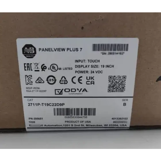 Allen-Bradley 2711P-T19C22D9P Hmi Panelview Plus 7 Terminal Gráfico Us Sellado