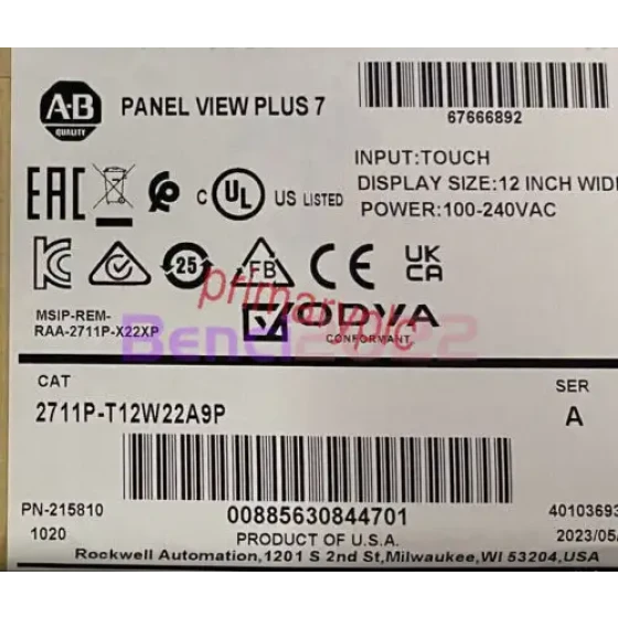 Allen-Bradley 2711P-T12W22A9P/A ?????? 7 ???????? ????-