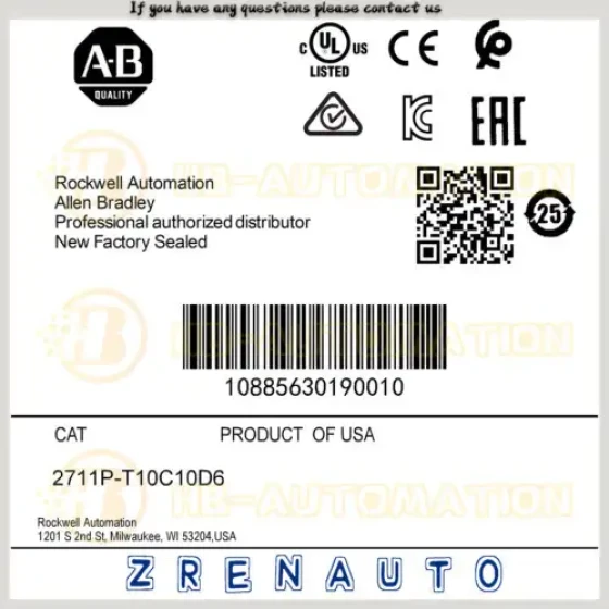 2711P-T10C10D6 Allen Bradley Panelview Plus Grafik-Terminal Punktware #Cgpl