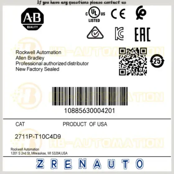 2711P-T10C4D9 Allen Bradley Panelview Plus Terminal Spot Merce #Cgpl