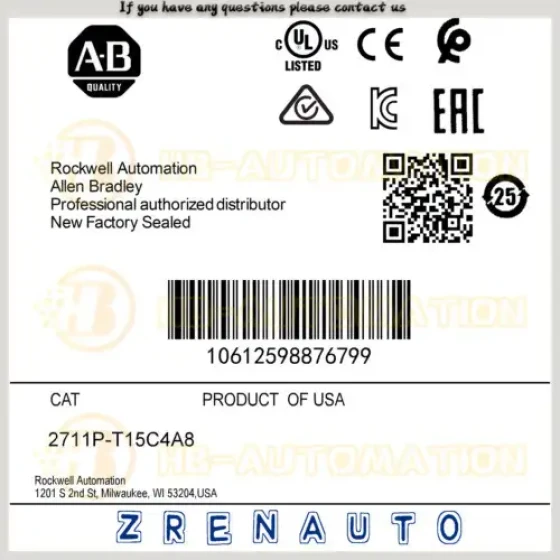 2711P-T15C4A8 Allen Bradley Panelview Plus Terminal Spot Merce #Cgpl