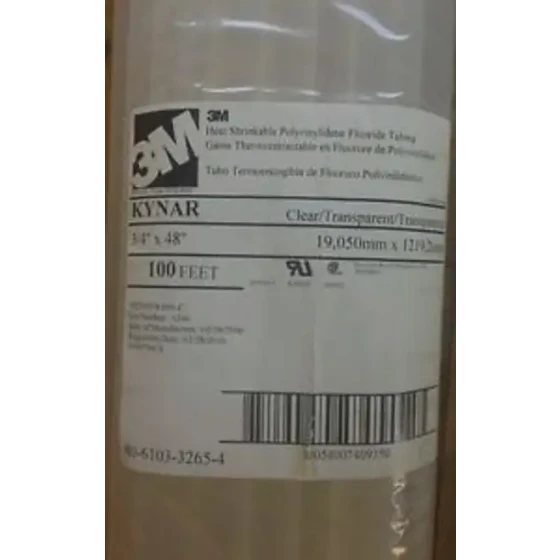 3M Kynar Heat Shrink Tubing CLEAR 3/4 in 48 long 25 pcs 100 ft M23053/8-009-C