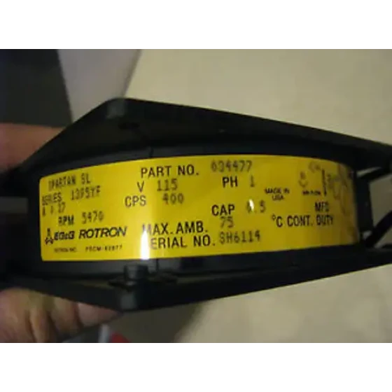 Rotron Fan Tubaxial Teil # 034477 Nsn: 4140-01-209-0859 5470 Rpm