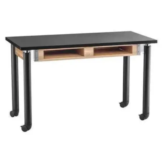 NATIONAL PUBLIC SEATING SLT2472AH-10-BC-CAST Acid Resistant Lab Table 24" x