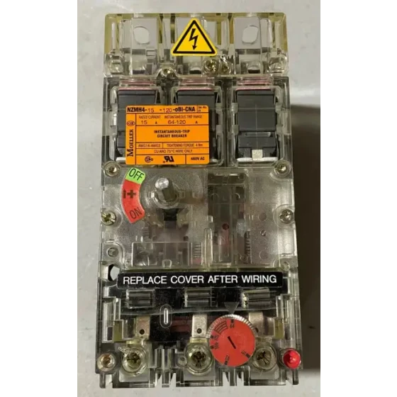 Klockner Moeller Nzmh4-15-120-Obi-Cna 15A 3-Pole 240V Circuit Breaker