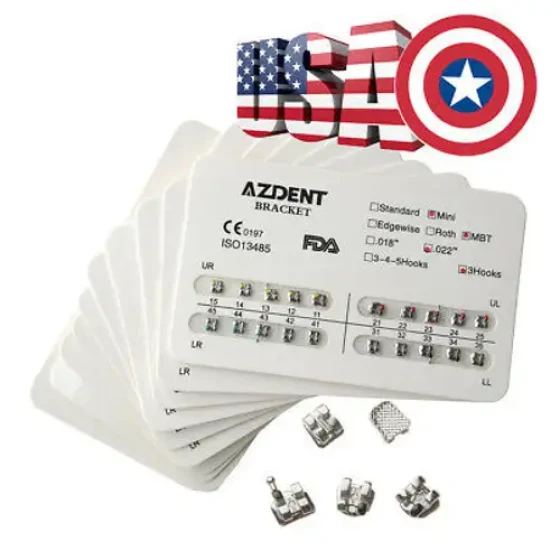 500Xdental Klammern Mini Mbt Slot.022 Haken 3 Metall Klammern Az