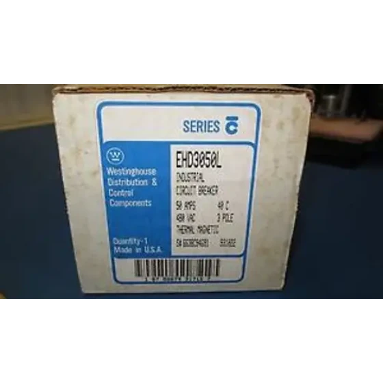 Westinghouseehd3050Lcircuit Breaker 50Amp 3Pole 480Vac Molded Case