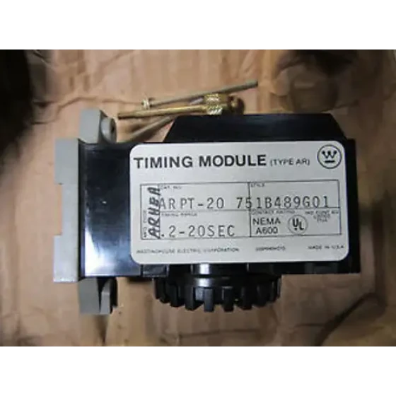 Módulo de temporización Westinghouse Arpt-20 .2 - 20 segundos Estilo 751B489G01