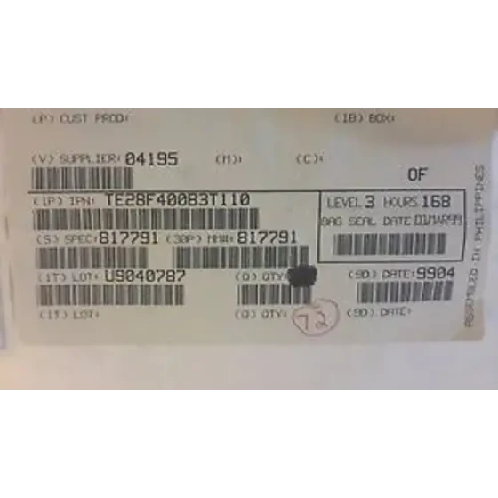 72X Intel Te28F400B3T110 28F400 110Ns 4Mb Flash Memory Pdso-48