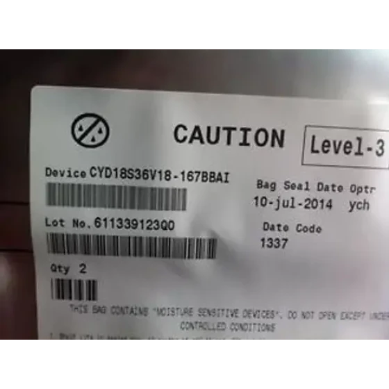 Cyd18S36V18-167Bbai Cypress Sram Chip Sync Dual 1.8V 18M-Bit 512K X 36 11Ns/6Ns