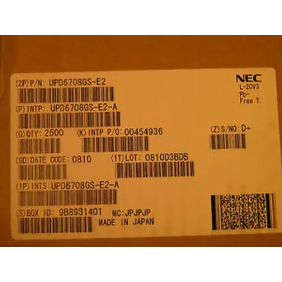 LOT 2500PCS MFG DRI-PACK UPD6708GS-E2-A NEC RENESAS MOS IC IEBUS LSI SOP-16