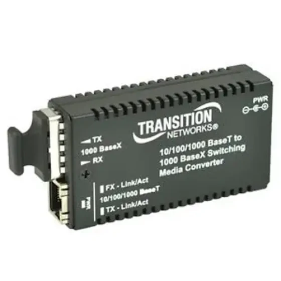 Transition Networks Mini Media Converter Gigabit Ethernet M/GE-PSW-SX-01 850nm