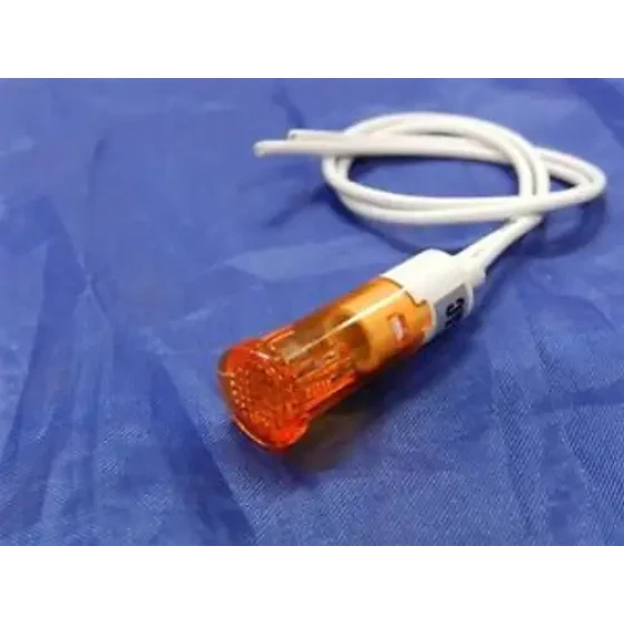 LOTE 100 PLI-9W-PM-5A-12V-L LED 9MM MINI PILOTO ÁMBAR 12V AC/DC CABLE